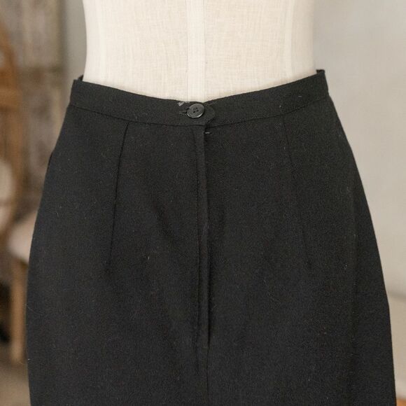 En Avance Vintage 100% Wool Black Skirt size 6‎ - Picture 4 of 4